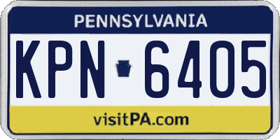 PA license plate KPN6405