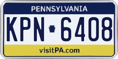 PA license plate KPN6408