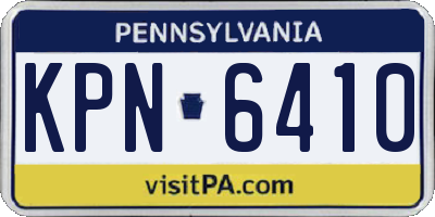 PA license plate KPN6410