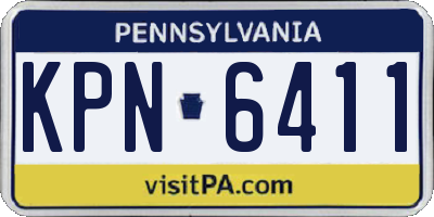 PA license plate KPN6411
