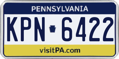 PA license plate KPN6422