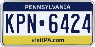 PA license plate KPN6424