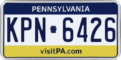 PA license plate KPN6426