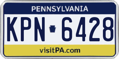 PA license plate KPN6428