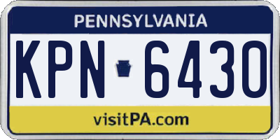 PA license plate KPN6430