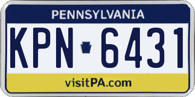 PA license plate KPN6431