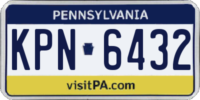 PA license plate KPN6432
