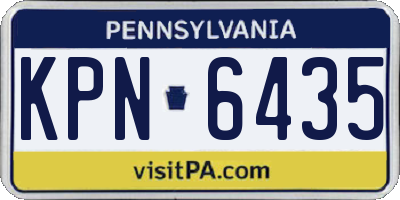 PA license plate KPN6435