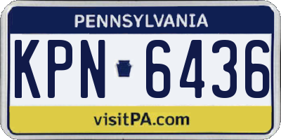 PA license plate KPN6436