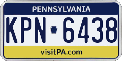 PA license plate KPN6438