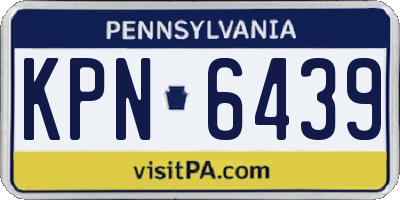 PA license plate KPN6439