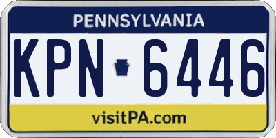 PA license plate KPN6446