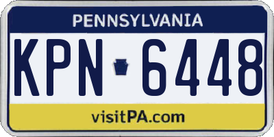 PA license plate KPN6448