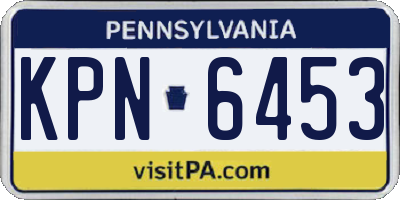 PA license plate KPN6453