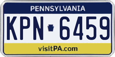 PA license plate KPN6459