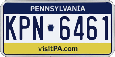 PA license plate KPN6461