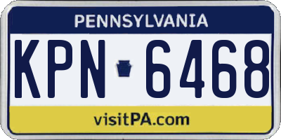 PA license plate KPN6468