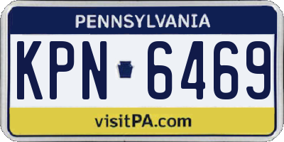 PA license plate KPN6469