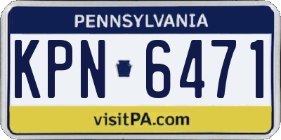 PA license plate KPN6471