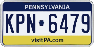 PA license plate KPN6479