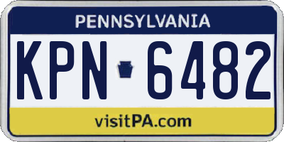 PA license plate KPN6482