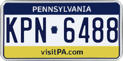 PA license plate KPN6488