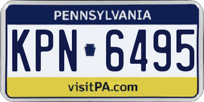 PA license plate KPN6495