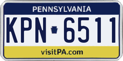 PA license plate KPN6511