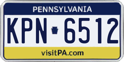 PA license plate KPN6512