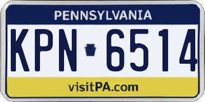 PA license plate KPN6514