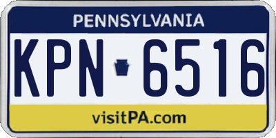 PA license plate KPN6516