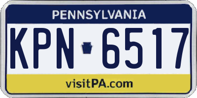 PA license plate KPN6517