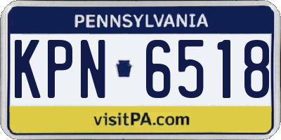 PA license plate KPN6518