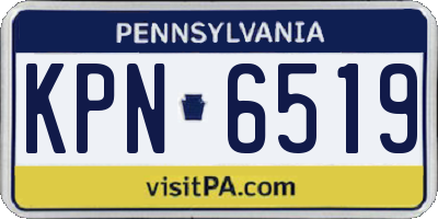 PA license plate KPN6519