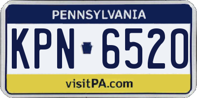 PA license plate KPN6520