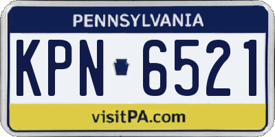 PA license plate KPN6521
