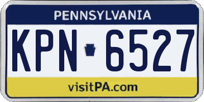 PA license plate KPN6527