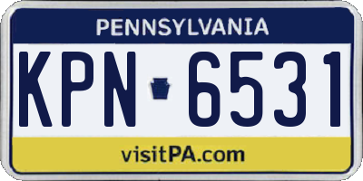 PA license plate KPN6531