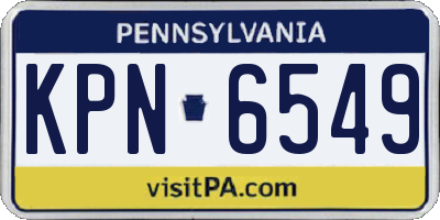 PA license plate KPN6549