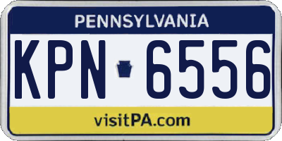 PA license plate KPN6556