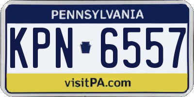 PA license plate KPN6557