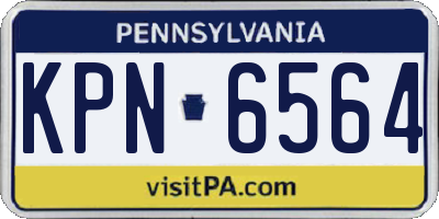 PA license plate KPN6564