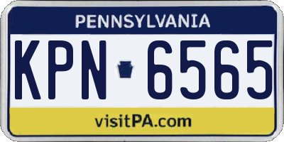 PA license plate KPN6565