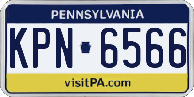 PA license plate KPN6566