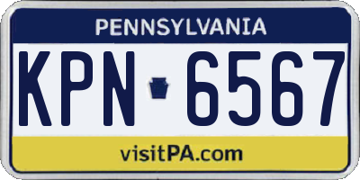 PA license plate KPN6567