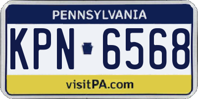 PA license plate KPN6568