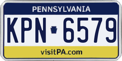 PA license plate KPN6579