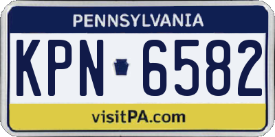 PA license plate KPN6582