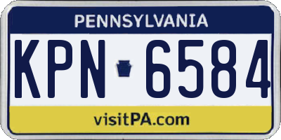 PA license plate KPN6584