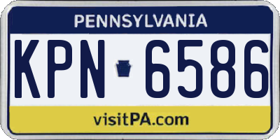 PA license plate KPN6586